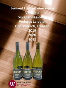 Vertikale Silvaner Gässberg, 2019-2020-2021, Weingut Leipold, Volkach, Franken